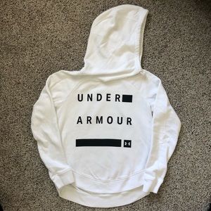 Under armour white hooded sweatshirt